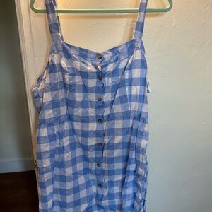 Blue gingham JCrew dress
